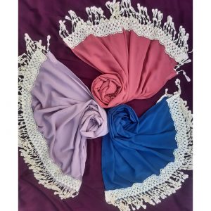 Drop embroidery Lace Chiffon Hijab