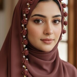 Luxury Tiyara flower hijab