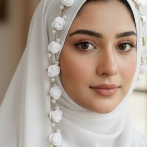 Luxury Tiyara flower hijab