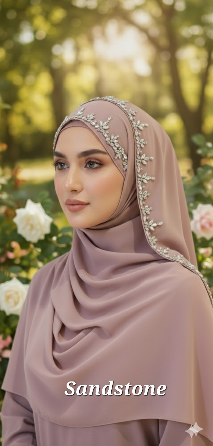 Luxury Bridal hijab