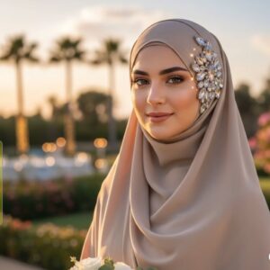 Luxury Bridal hijab